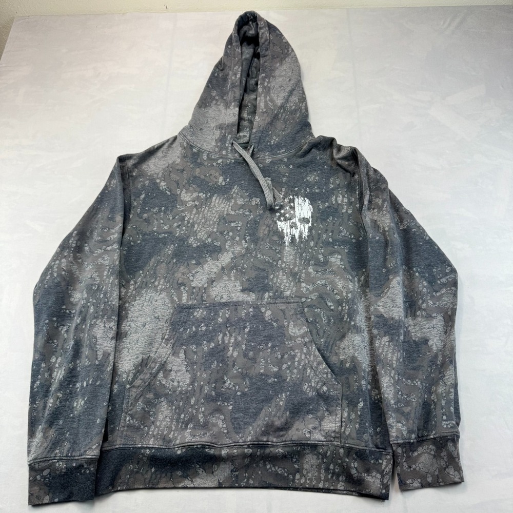 Howitzer Hoodie Mens S Gray Stone Military Grunt Camo Kangaroo Pocket Pullover